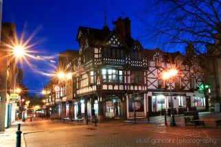 Northgate Street, Chester at night