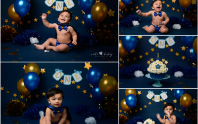 Cake Smash Photography Manchester | Royal Blue